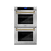 ZLINE 30 In. Autograph Edition Double Wall Oven with Self Clean and True Convection in Stainless Steel and Champagne Bronze, AWDZ-30-CB