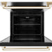 ZLINE 30 In. Autograph Edition Double Wall Oven with Self Clean and True Convection in Stainless Steel and Gold, AWDZ-30-G