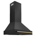 ZLINE 30 in. Autograph Edition in Black Stainless Steel Range Hood with Champagne Bronze Handle, BS655Z-30-CB