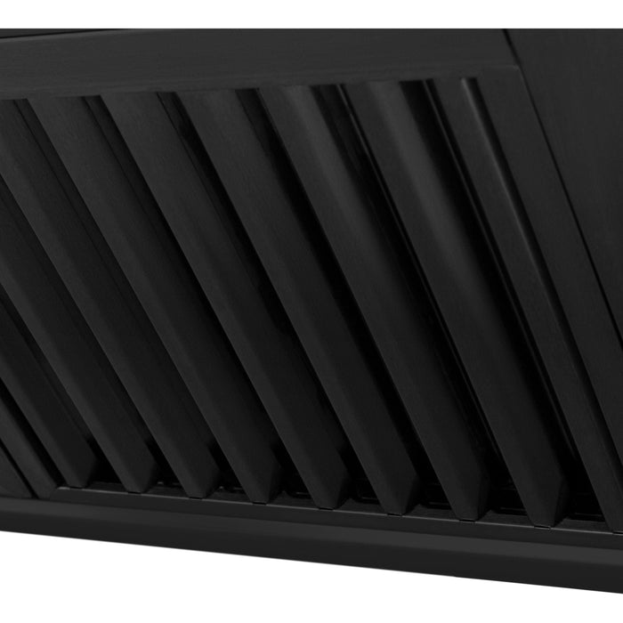 ZLINE 30 in. Autograph Edition in Black Stainless Steel Range Hood with Gold Handle, BS655Z-30-G