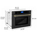 ZLINE 30 In. Autograph Edition Single Wall Oven with Self Clean and True Convection in Black Stainless Steel and Champagne Bronze, AWSZ-30-BS-CB