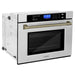 ZLINE 30 In. Autograph Edition Single Wall Oven with Self Clean and True Convection in Stainless Steel and Champagne Bronze, AWSZ-30-CB