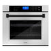 ZLINE 30 In. Autograph Edition Single Wall Oven with Self Clean and True Convection in Stainless Steel and Matte Black, AWSZ-30-MB