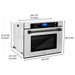 ZLINE 30 In. Autograph Edition Single Wall Oven with Self Clean and True Convection in Stainless Steel and Matte Black, AWSZ-30-MB