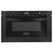 ZLINE 30 in. Black Stainless Steel Dual Fuel Range, Convertible Vent Range Hood and Microwave Drawer Kitchen Appliance Package 3KP-RABRH30-MW