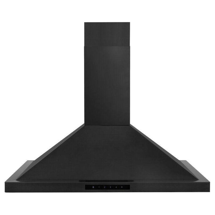 ZLINE 30 in. Black Stainless Steel Dual Fuel Range, Convertible Vent Range Hood and Microwave Drawer Kitchen Appliance Package 3KP-RABRH30-MW