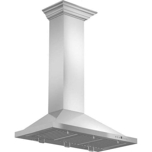 ZLINE 30 in. Convertible Vent Wall Mount Range Hood in Stainless Steel with Crown Molding, KBCRN-30