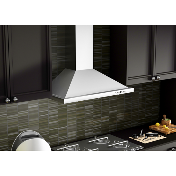 ZLINE 30 in. Convertible Vent Wall Mount Range Hood in Stainless Steel with Crown Molding, KBCRN-30