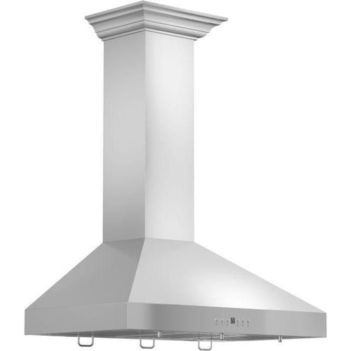 ZLINE 30 in. Convertible Vent Wall Mount Range Hood in Stainless Steel with Crown Molding, KL3CRN-30