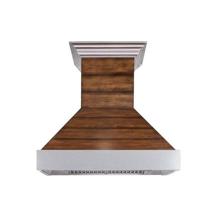 ZLINE 30 in. Designer Shiplap Wooden Wall Range Hood with Stainless Steel Accent 365BB-30