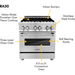 ZLINE 30 in. Dual Fuel Range, 30 in. Range Hood and Dishwasher Appliance Package 3KP-RARH30-DW