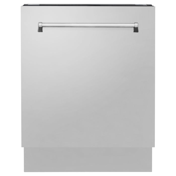 ZLINE 30 in. Dual Fuel Range, 30 in. Range Hood, Microwave Drawer and 3 Rack Dishwasher Appliance Package 4KP-RARH30-MWDWV