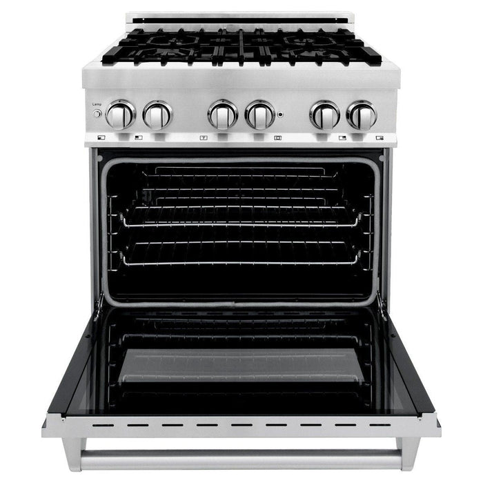 ZLINE 30 in. Dual Fuel Range and 30 in. Range Hood Appliance Package