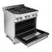 ZLINE 30 in. Dual Fuel Range with DuraSnow Door & 30 in. Range Hood Appliance Package 2KP-RASNRH30