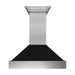 ZLINE 30 in. Ducted DuraSnow Stainless Steel Range Hood with Black Matte Shell 8654BLM-30