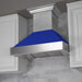 ZLINE 30 in. Ducted DuraSnow Stainless Steel Range Hood with Blue Matte Shell 8654BM-30