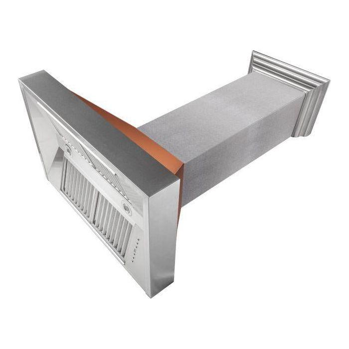 ZLINE 30 in. Ducted DuraSnow Stainless Steel Range Hood with Copper Shell 8654C-30