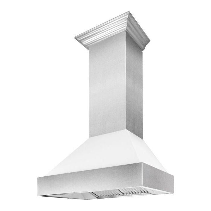 ZLINE 30 in. DuraSnow Finish Range Hood with White Matte Shell 8654WM-30