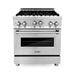 ZLINE 30 in. Gas Range and 30 in. Range Hood Appliance Package 2KP-RGRH30