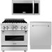 ZLINE 30 in. Gas Range, Over-the-Range Microwave and Dishwasher Appliance Package 3KP-RGOTR30-DWV