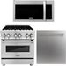 ZLINE 30 in. Kitchen Appliance Package with Stainless Steel Dual Fuel Range, Modern Over The Range Microwave and Dishwasher, 3KP-RAOTR30-DW