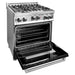 ZLINE 30 in. Professional 4.0 cu. ft. 4 Gas on Gas Range In Black Matte RG-BLM-30