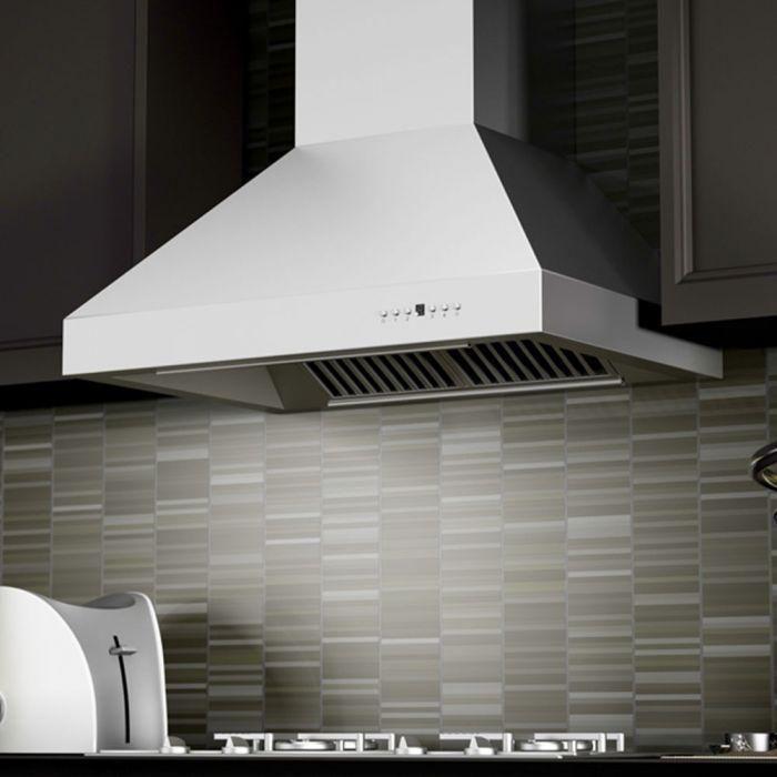 ZLINE 30 in. Professional Convertible Vent Wall Mount Range Hood In Stainless Steel 697-30