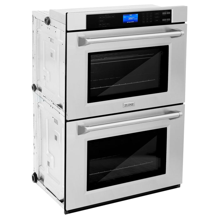 ZLINE 30 in. Professional Double Wall Oven with Self Cleaning and True Convection In Stainless Steel AWD-30