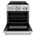 ZLINE 30 in. Professional Dual Fuel Range with Gas Burner and Electric Oven In Stainless Steel and Brass Burners RA-BR-30