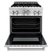 ZLINE 30 in. Professional Dual Fuel Range with Gas Burner and Gas Oven In Stainless Steel with Brass Burners RG-BR-30