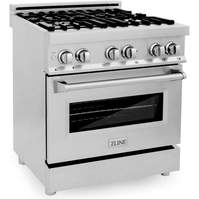 ZLINE 30 in. Professional Dual Fuel Range with Gas Stove and Electric Oven In Stainless Steel RA30