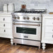 ZLINE 30 in. Professional Dual Fuel Range with Gas Stove and Electric Oven In Stainless Steel RA30