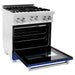 ZLINE 30 in. Professional Gas on Gas Range In DuraSnow Stainless Steel with Blue Matte Door RGS-BM-30