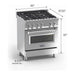 ZLINE 30 in. Professional Gas Range In Stainless Steel with DuraSnow Stainless Door RG-SN-30