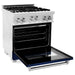 ZLINE 30 in. Professional Range with Gas Burner and Gas Oven In DuraSnow Stainless with Blue Gloss Door RGS-BG-30