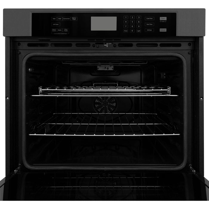 ZLINE 30 in. Professional Single Wall Oven In Black Stainless Steel with Self-Cleaning AWS-BS-30