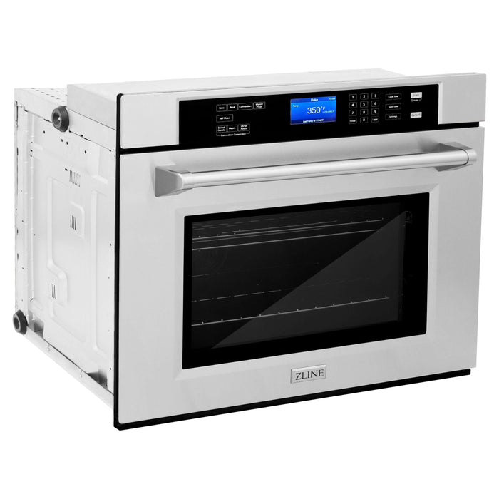 ZLINE 30 in. Professional Single Wall Oven In Stainless Steel with Self-Cleaning AWS-30