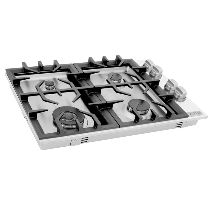 ZLINE 30 in. Stainless Steel Dropin Cooktop with 4 Gas Burners, RC30