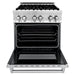 ZLINE 30 in. Stainless Steel Dual Fuel Range, Traditional Over The Range Microwave and Dishwasher Kitchen Appliance Package 3KP-RAOTRH30-DW