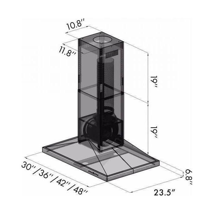 ZLINE 30 in. Stainless Steel Island Range Hood, GL1i-30