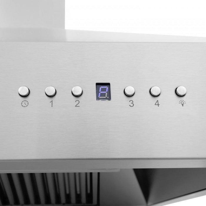 ZLINE 30 in. Stainless Steel Wall Range Hood with Built-in CrownSound Bluetooth Speakers 697CRN-BT-30