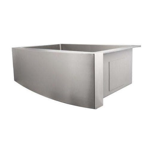 ZLINE 30 in. Zermatt Farmhouse Apron Mount Single Bowl Stainless Steel Kitchen Sink with Bottom Grid, SAS-30