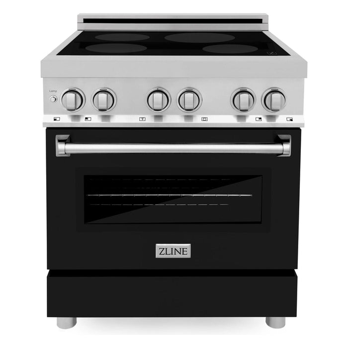 ZLINE 30 Inch 4.0 cu. ft. Induction Range with a 4 Element Stove and Electric Oven in Black Matte, RAIND-BLM-30