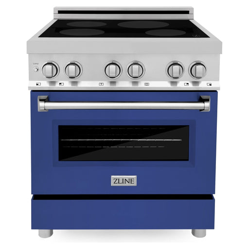 ZLINE 30 Inch 4.0 cu. ft. Induction Range with a 4 Element Stove and Electric Oven in Blue Matte, RAIND-BM-30