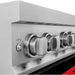 ZLINE 30-Inch 4.0 cu. ft. Induction Range with a 4 Element Stove and Electric Oven in DuraSnow Stainless Steel with Red Matte Door (RAINDS-RM-30)