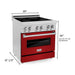 ZLINE 30 Inch 4.0 cu. ft. Induction Range with a 4 Element Stove and Electric Oven in Red Gloss, RAIND-RG-30