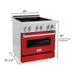 ZLINE 30 Inch 4.0 cu. ft. Induction Range with a 4 Element Stove and Electric Oven in Red Matte, RAIND-RM-30