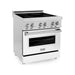 ZLINE 30 Inch 4.0 cu. ft. Induction Range with a 4 Element Stove and Electric Oven in White Matte, RAIND-WM-30