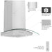 ZLINE 30 Inch Alpine Series Convertible Island Mount Range Hood In Stainless Steel ALP70IS-30