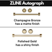 ZLINE 30 Inch Autograph Edition Dual Fuel Range In DuraSnow Stainless Steel with White Matte Door and Champagne Bronze Accents RASZ-WM-30-CB